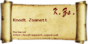 Knodt Zsanett névjegykártya